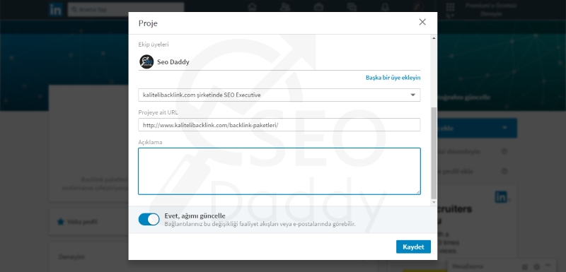 LinkedIn Profil Özelleştirme 9