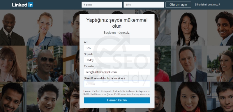 LinkedIn Profili Oluşturma 1